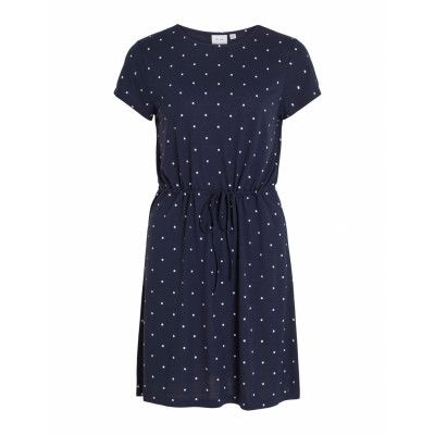 Vimo Y S/S String Dress /1/Ka Kort Klänning Navy Vila