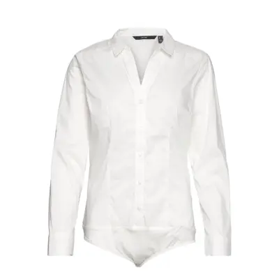 Vero Moda Vmlady L/S G-String Shirt Wvn New Noos Vit
