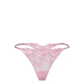 Volage - Embroidered Tulle Thong Stringtrosa Underkläder Rosa Etam