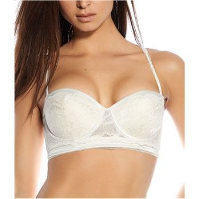 Calvin Klein BLACK Luxury Longline Bra Ivory * Fri Frakt *