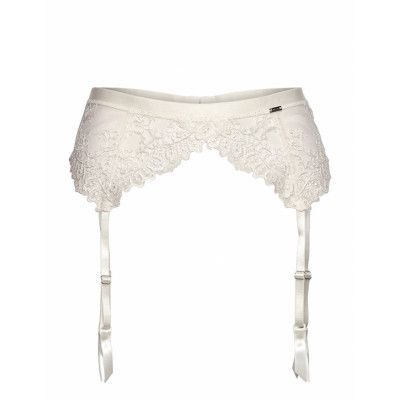 Luna Suspender Belt Lingerie Stay-ups Vit Lindex