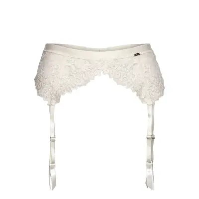 Luna Suspender Belt Lingerie Stay-ups Vit Lindex