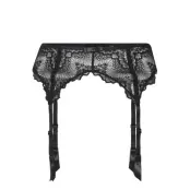 Tanya Suspender Belt Lingerie Garter Belts Svart Missya