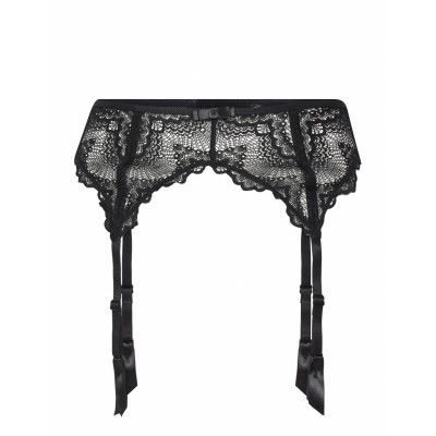 Tanya Suspender Belt Lingerie Garter Belts Svart Missya
