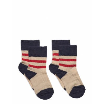 2 Pack Colour Block Socks Sockor Strumpor Multi/patterned FUB