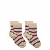 2 Pack Thin Striped Socks Sockor Strumpor Multi/patterned FUB