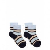 2 Pack Two T Striped Socks Sockor Strumpor Blue FUB