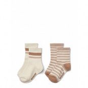 2 Pk Jamie Socks Sockor Strumpor Beige Wheat