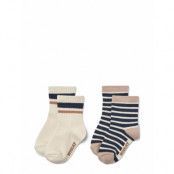 2 Pk Jamie Socks Sockor Strumpor Multi/patterned Wheat