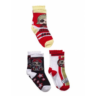 3 Pack Socks Sockor Strumpor Multi/patterned L.O.L