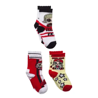 3 Pack Socks Sockor Strumpor Multi/patterned L.O.L