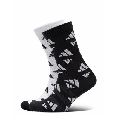 3-Stripes Graphic Sport Socks 2 Pairs Underwear Socks Regular Socks Svart Adidas Performance