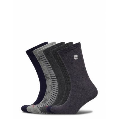 6pp Logo Stripe Mix Crew Gift Box Ankelstrumpor Korta Strumpor Svart Timberland