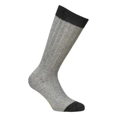 Alpacasocks&Co Merino Silk Rib Crew 1-Pack - Grey - 42-45