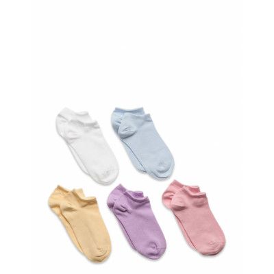 Lindex Ankle Sock 5 P Bg Solid Multi/patterned