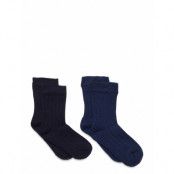 Minymo Ankle Sock - Rib Marinblå