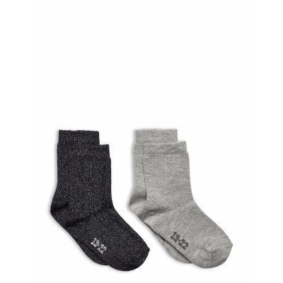 Minymo Ankle Sock W. Lurex Grå