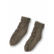 Ardette Knitted Pointelle Socks 17-18 Sockor Strumpor Brun That's Mine