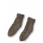 Ardette Knitted Pointelle Socks 19-21 Sockor Strumpor Brown That's Mine