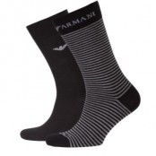 Armani Basic Plain Stretch Cotton Short Socks 2-pack * Fri Frakt *