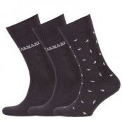Armani Plain Stretch Cotton Short Socks 3-pack * Fri Frakt *