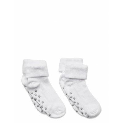 Baby Rib Sock W. Abs Strumpor Non-slip Vit Minymo