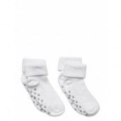 Baby Rib Sock W. Abs Strumpor Non-slip White Minymo