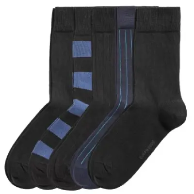 Björn Borg 5-pack Block Stripe and Square Socks