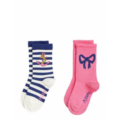 Mini Rodini Bow 2-Pack Socks Multi/patterned