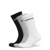 C Lin Crew 3P Sport Socks Regular Socks Vit Adidas Performance