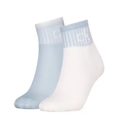 Calvin Klein 2-pack Glossy Rib Quarter Socks