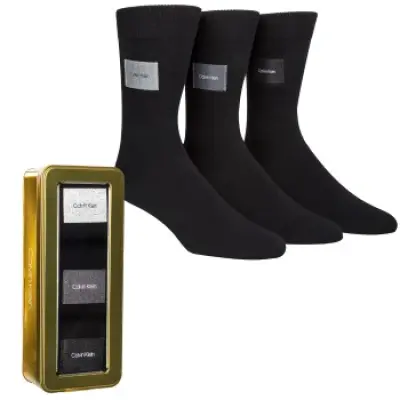 Calvin Klein 3-pack Forbes Logo Patch Socks Gift Box