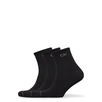 Calvin Klein Ck Men Short Sock 3P - Black - ONE SIZE