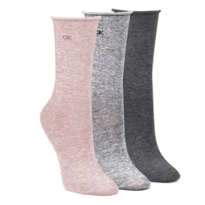 Calvin Klein 3-pack Emma Roll Top Crew Socks * Fri Frakt * * Kampanj *