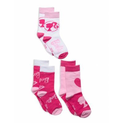 Socks 3-Pack Sockor Strumpor Pink Barbie