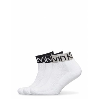 Calvin Klein Ck Men Quarter 3P Logo Welt Vit