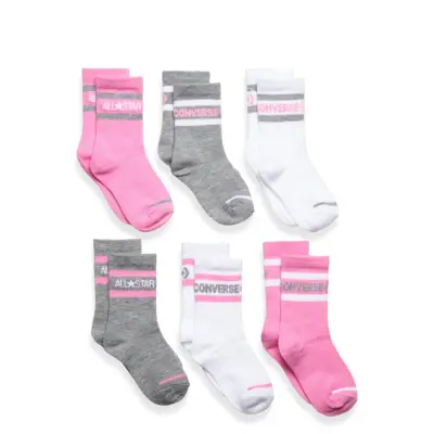 Converse 6W-6Pk Crew Sock Multi/patterned