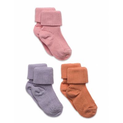 Cotton Rib Baby Socks - 3-Pack Sockor Strumpor Multi/patterned Mp Denmark