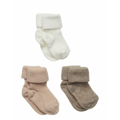 Cotton Rib Baby Socks - 3-Pack Sockor Strumpor Multi/patterned Mp Denmark