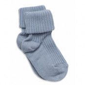 Cotton Rib Baby Socks Sockor Strumpor Blue Mp Denmark