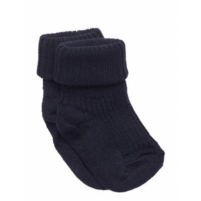 Mp Denmark Cotton Rib Baby Socks Marinblå