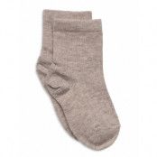 Cotton Rib Socks Sockor Strumpor Brown Mp Denmark