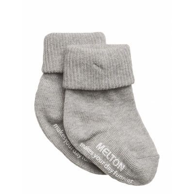 Cotton Socks - Anti-Slip Sockor Strumpor Grå Melton