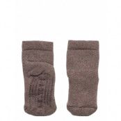 Cotton Socks - Anti-Slip Strumpor Non-slip Beige Melton