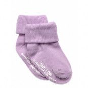 Melton Cotton Socks - Anti-Slip Lila