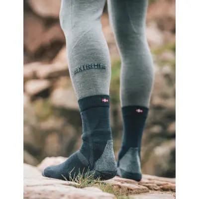 Danish Endurance Classic Hiking Crew Socks 3-Pack - Black - 35-38