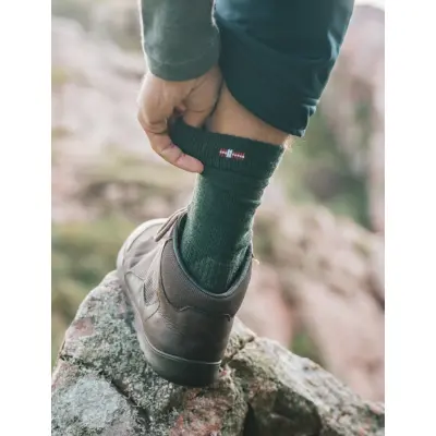 Danish Endurance Classic Hiking Crew Socks 3-Pack - Khaki green - 43-47