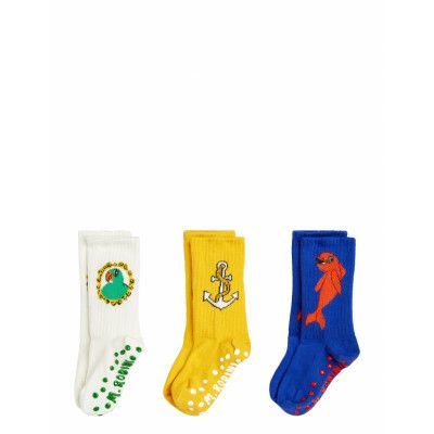 Mini Rodini Dolphin 3-Pack Anti-Slip Socks Multi/patterned