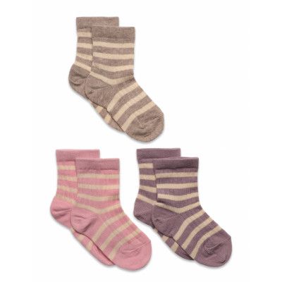 Eli Socks - 3-Pack Sockor Strumpor Multi/patterned Mp Denmark