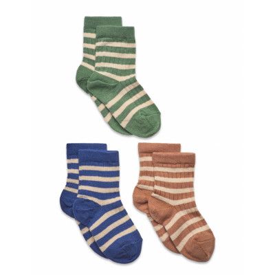 Eli Socks - 3-Pack Sockor Strumpor Multi/patterned Mp Denmark